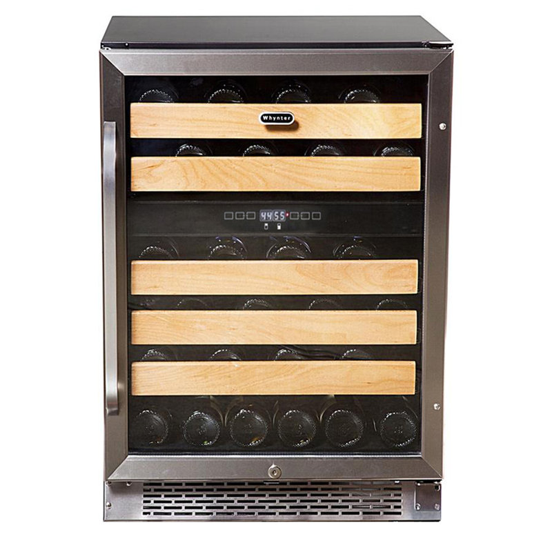 Whynter 24'' width 46 Bottle Dual Zone Built-In Wine Refrigerator