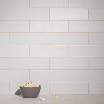 Bedouin 3.5" x 12"  Light Grey Matte Ceramic Subway Wall Tile