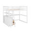 Lit mezzanine simple avec bureau, tablettes et 2 tiroirs-1824524757