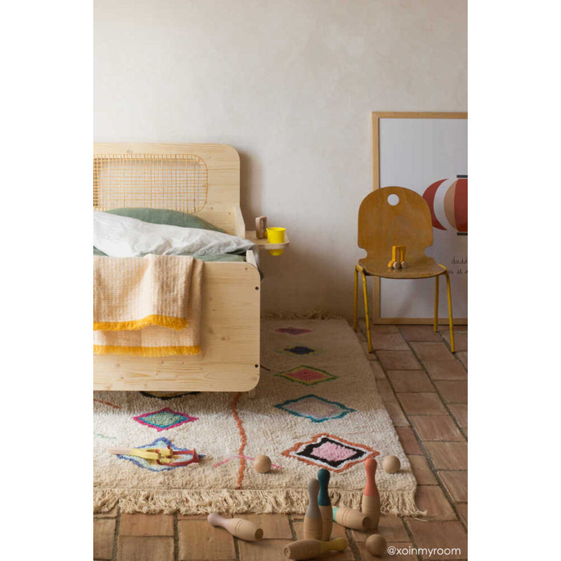 Kaarol Handmade Cotton Moroccan Area Rug, Rectangle 6'7" x 9'10"