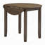 Table de salle à manger ronde et chaises d'appoint en noyer 3 pièces