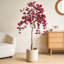 Bougainvillier artificiel en pot noir pour la décoration intérieure/extérieure