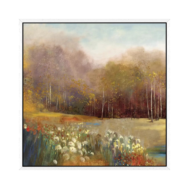 Garden Dreams I 1 Piece Painting on Canvas, 93.98 cm H x 93.98 cm W, White Framed Canvas