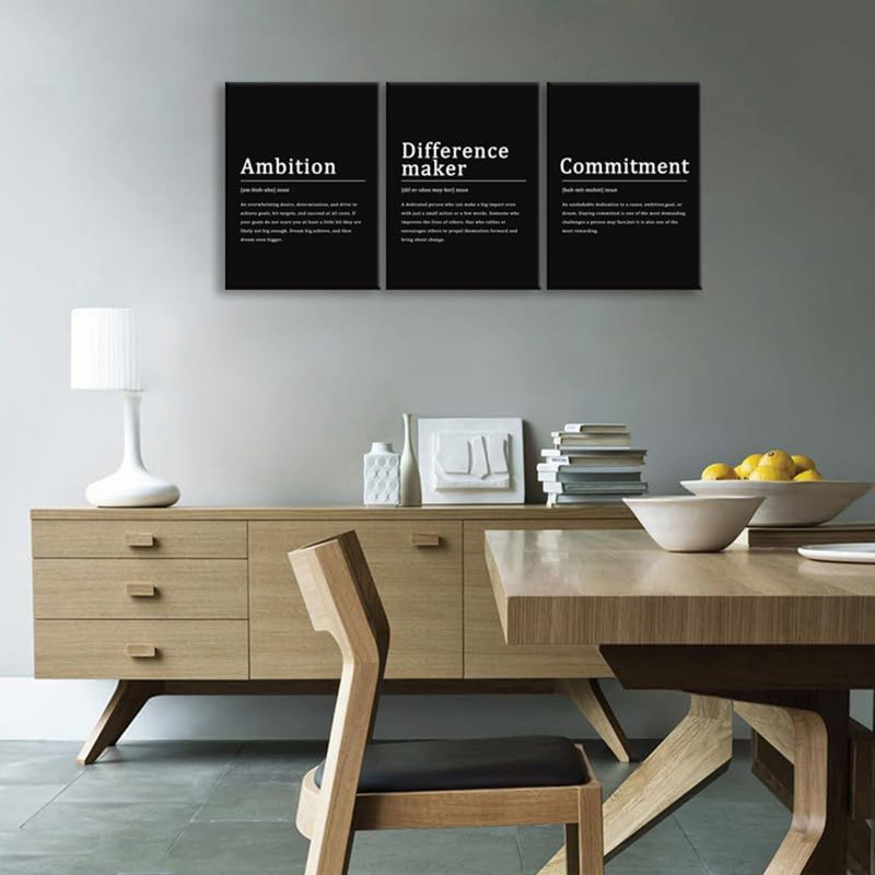 Impression sur toile inspirante, art mural, bureau de différence, nom, image de motivation, engagement, affiche, peinture, œuvre d'art moderne et inspirante pour la maison, salon, décoration murale [H 36 po x l 16 po]