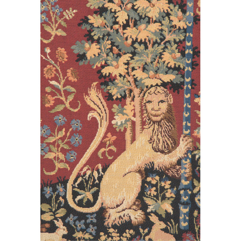 Loom Woven Cotton Blend Wall Hanging, 26" H x 34" W, Dark Red