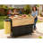 Mobile Kitchen Island with Drop Leaf, Storage Drawers & Foldable Trash Bag-1649450936