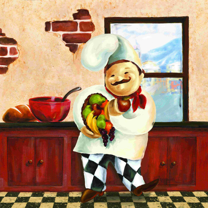 " Cook Background 2 " Painting Print, 12" H x 12" W