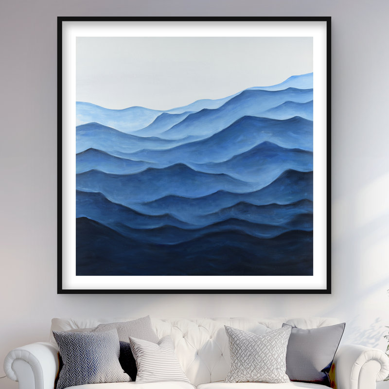 Océan bleu - bleu marine classique, H 48 po x l 48 po