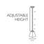 Luminaire suspendu géométrique 1 lumière Bendigo
