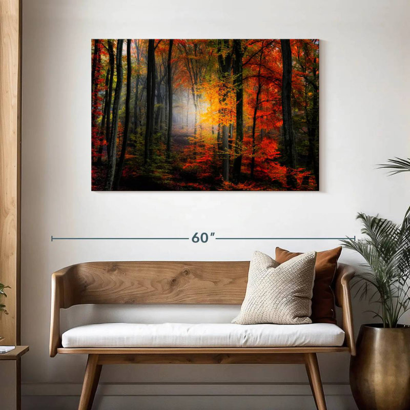 Forêt brumeuse d'Alvord en automne, H 30 po x l 45 po