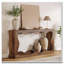 Console 63 po avec rangement en brun, table basse derrière le canapé, station de canapé d'entrée longue, support de console étroite, support de couloir pour le salon de l'entrée