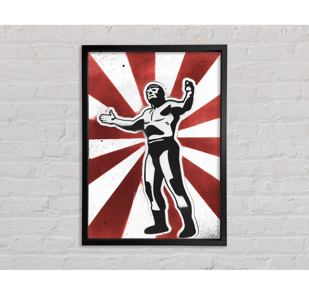 Wrestling Hero - Einzelner Bilderrahmen Kunstdrucke auf Leinwand