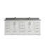 Meuble-lavabo double 84 po avec plateau en quartz Charlotte-96913051