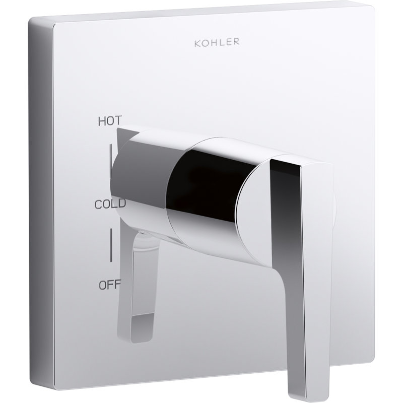 Garniture de soupape avec poignée levier Honesty Rite-Temp (R), Chrome poli