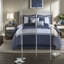 Ensemble de literie brodé bleu marine Elegant