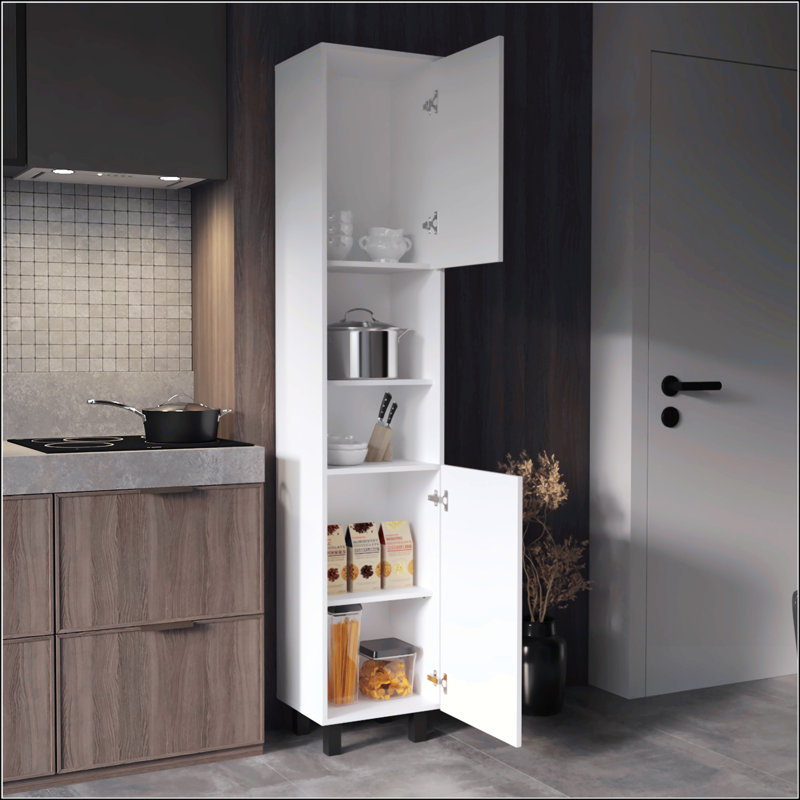 Garde-manger rectangulaire à 2 tablettes, Blanc