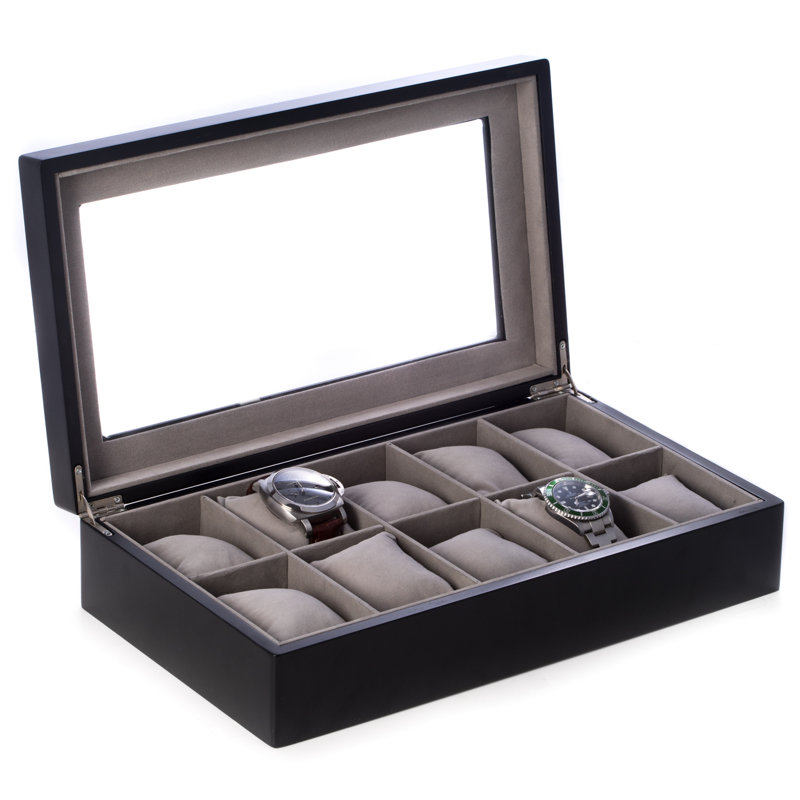 Boîte à montre en bois, Noir