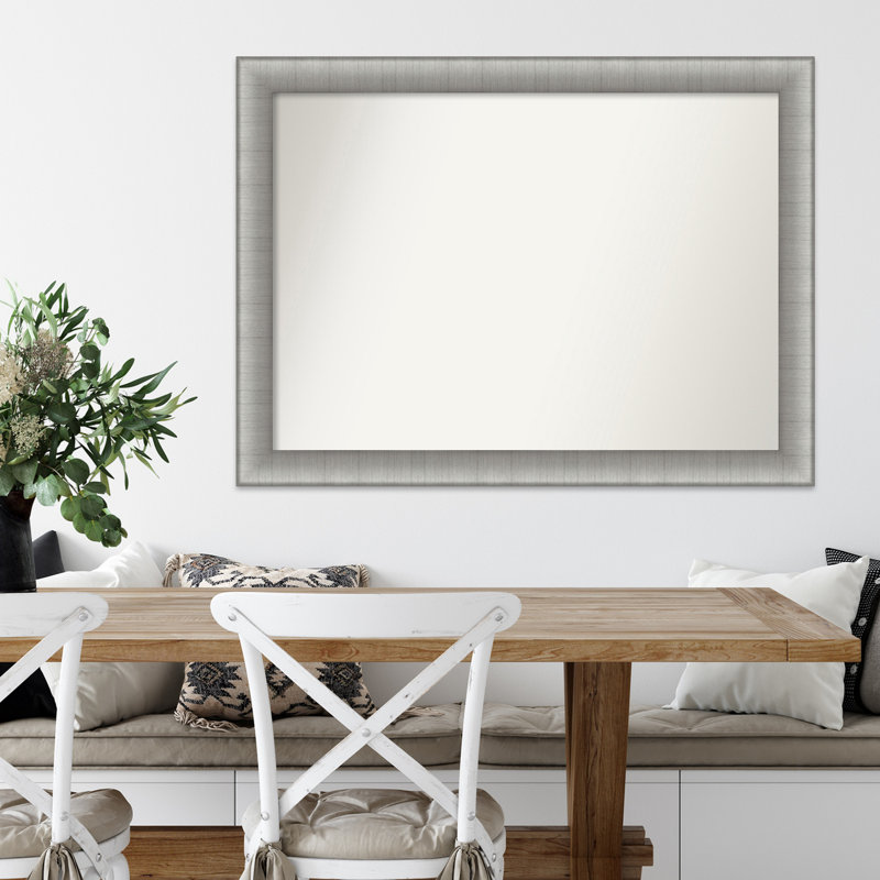 Miroir d'appoint mural en plastique gris, 31,75 po x 42,75 po