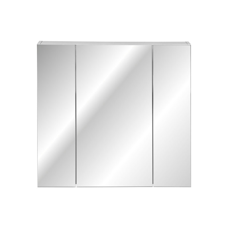 Dineisha 800mm W 750mm H Surface Frameless Medicine Cabinet Mirror 6 Fixed