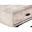 Bureau d'ordinateur à usage domestique, bureau de travail recouvert de stratifié beige et support en métal noir avec éléments décoratifs-2025225052