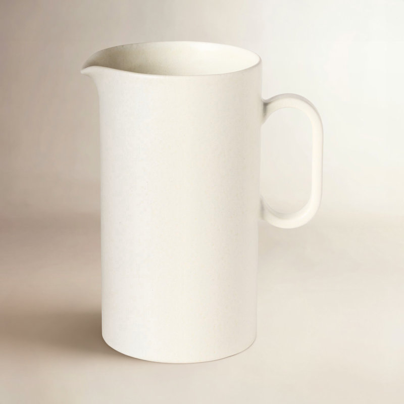 Redonda Stoneware Pitcher, White