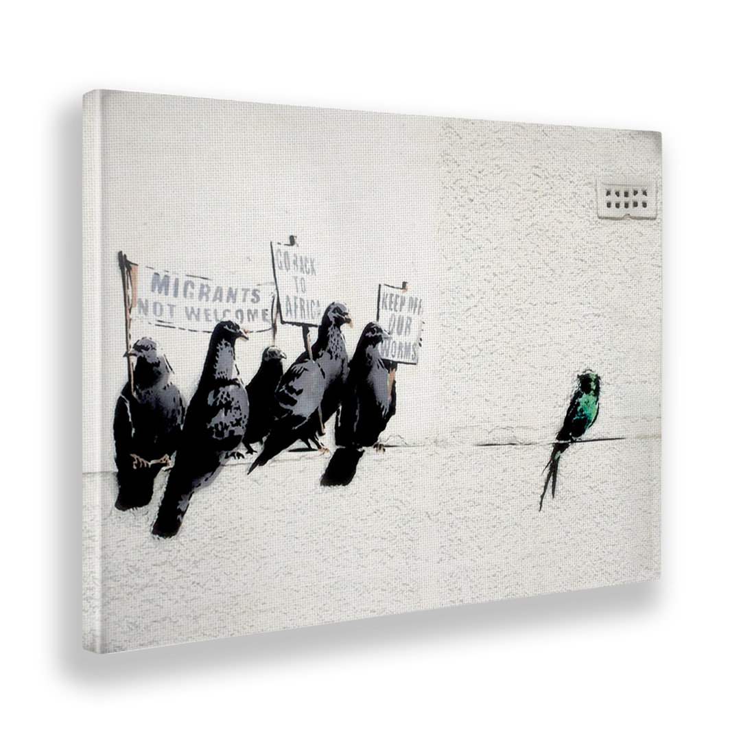 Leinwandbild Pigeons von Banksy