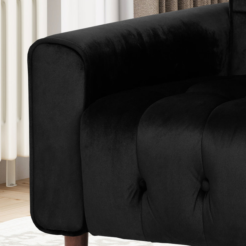Chaise avec accoudoirs de salon Modern, Noir