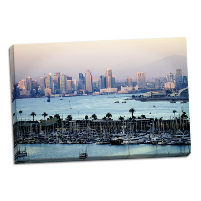 « san diego coucher de soleil », reproduction de photo sur toile tendue