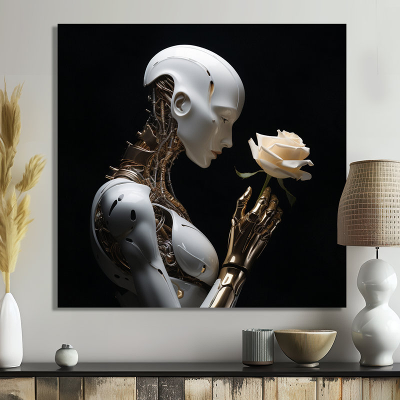 Liverpool - Robots Wall Art Decor, Wrapped Canvas, 30" H x 30" W