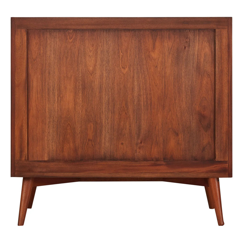 36" Novak Single Bathroom Vanity Set with Rectangular Undermount Sink, 8" Widespread, Carrara Marble, Natural Teak