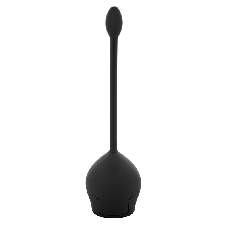 Black Ergonomic Tulip Toilet Bowl Brush with Holder
