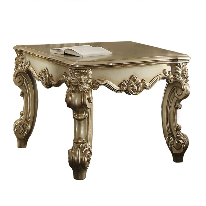 Square End Table, 26" H x 26" W x 26" D, Gold