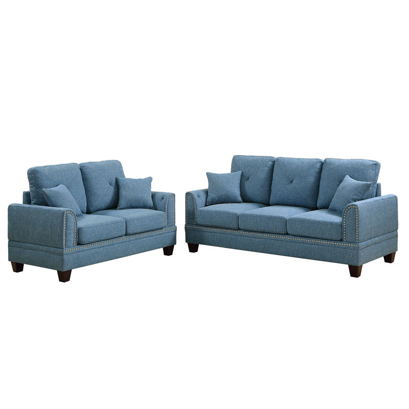 2 - Piece Living Room Set, Blue