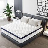 12" Medium Firm Pillow Top Cooling Gel Hybrid Mattress With Certipur-US Certified Foam