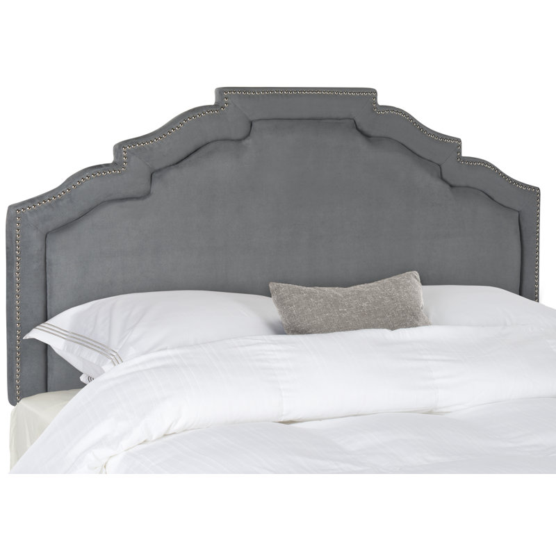 Upholstered Headboard, Queen, Velvet Gray