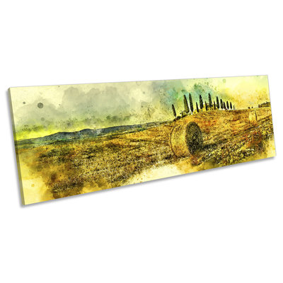 Tuscany Landscape Italy - Wrapped Canvas Panoramic Print