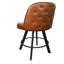 Ensemble de 2 tabourets de bar rotatifs capitonnés à siège baquet avec cadre en métal pour restaurant et café - Assemblage requis