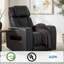 Fauteuil inclinable électrique Mason 37 po en cuir noir, double position, avec appui-tête réglable, porte-gobelet et port USB - Noir