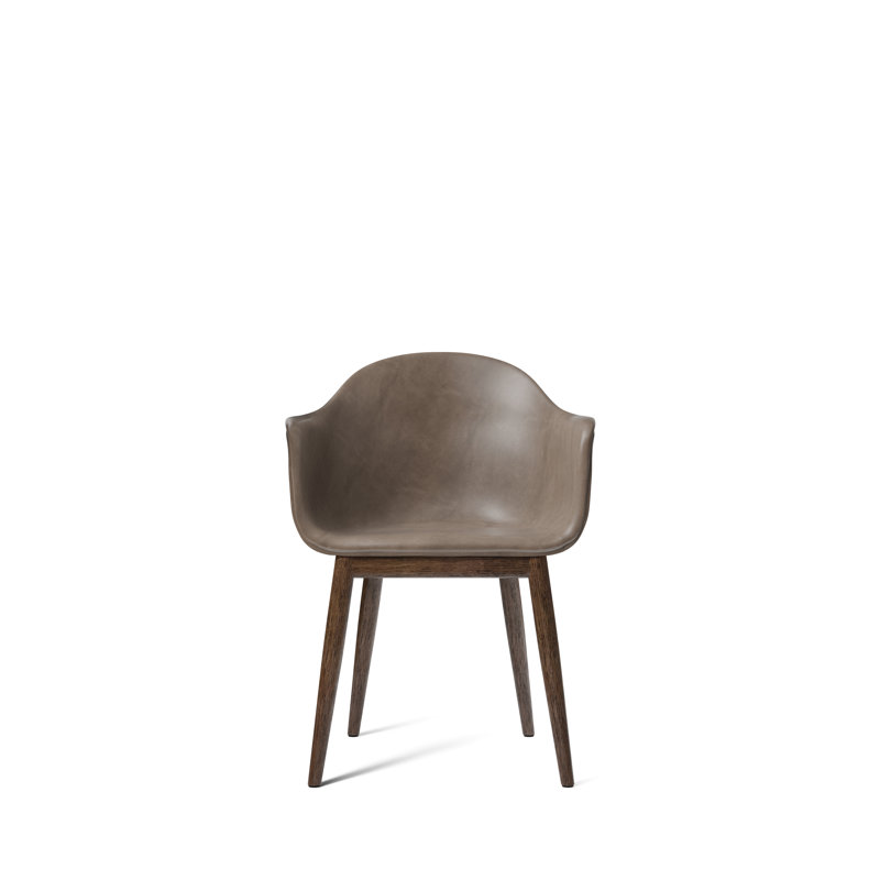 Harbour Upholstered Arm Chair, Dark Stained Oak, Fiord 2 961 Wool