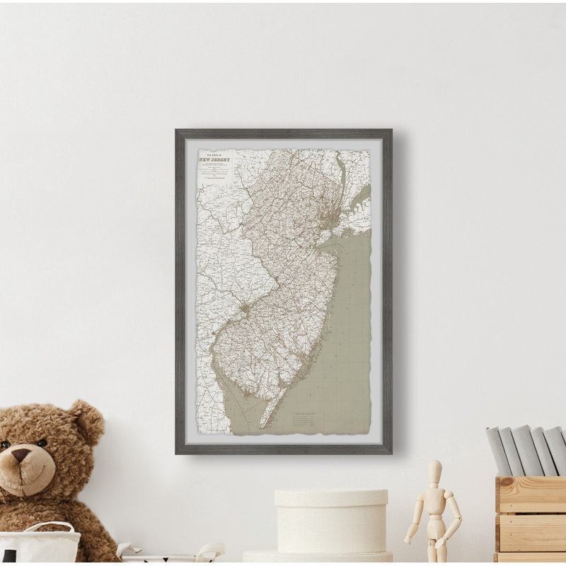 Green New Jersey - cadre photo, impression sur papier, H 12 po x l 8 po x P 1,5 po