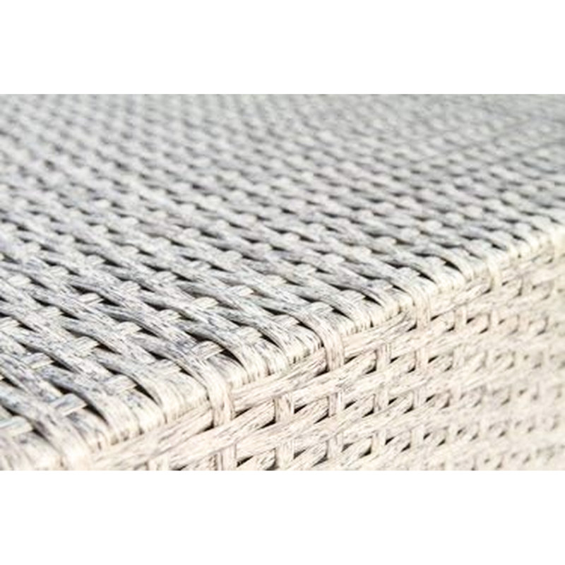 Table d'appoint d'extérieur moderne avec porte-gobelet - Support gris chiné, plateau rouille
