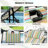 Set Of 2 Folding Chaise Lounge Chairs, 5-level Reclining Outdoor Pool Loungers With Face Reading Hole & Side Storage Pocket