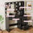 Makeup Vanity Desk with Power Outlet & Hair Dryer Holder-1882848124