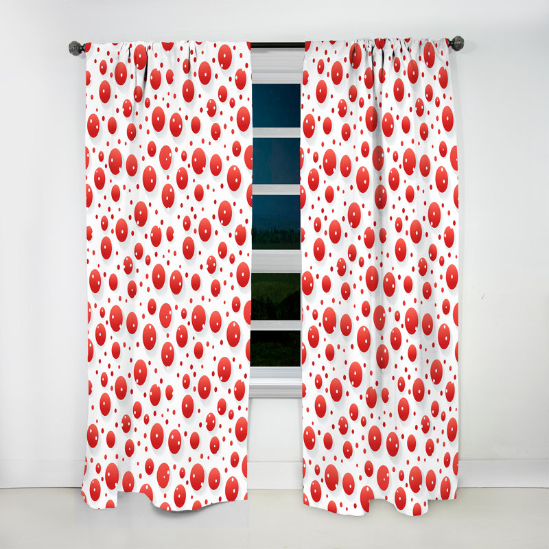 Playful Polka Dots I - Rideau abstrait - Rideau abstrait obscurcissant - 1 panneau, L 52 po x L 120 po