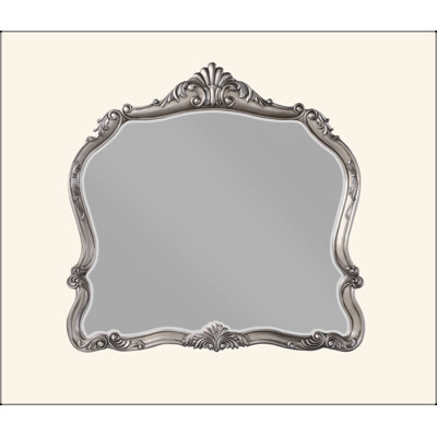 Miroir antique à finition platine