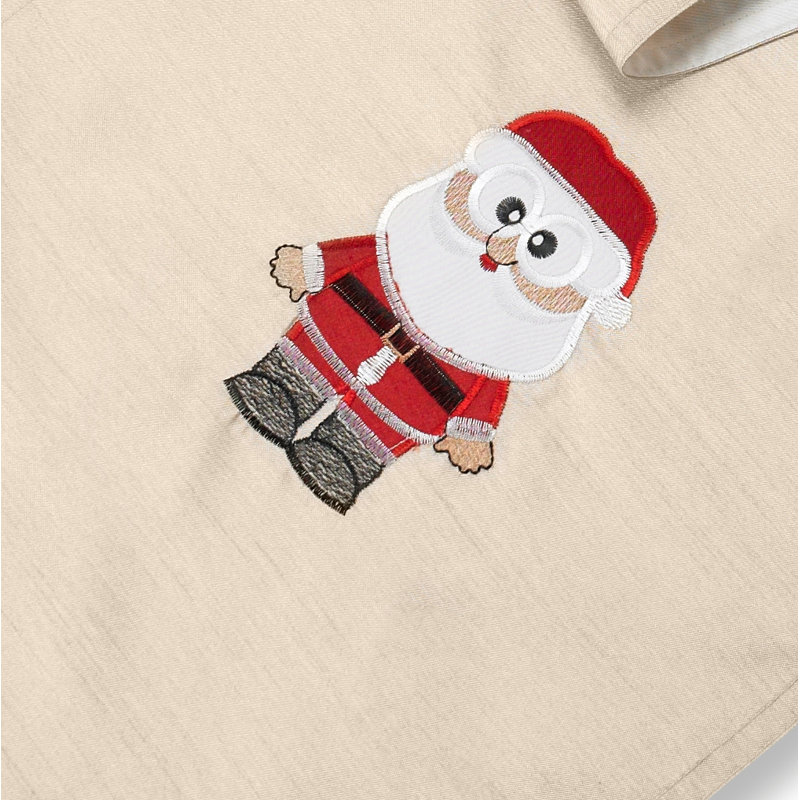 Roy Christmas Embroidered Table Runner, 33cm W x 229cm L, Cream
