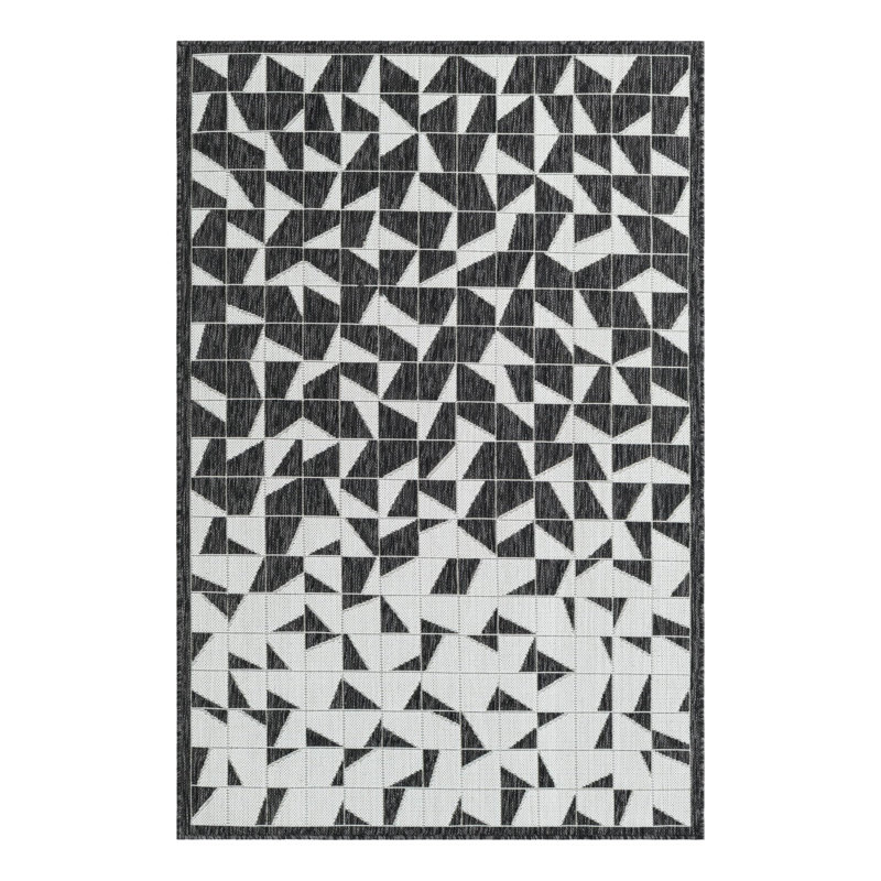 Tapis intérieur / extérieur d'extérieur moderne, Rectangle 4 pi 1 po x 6 pi 1 po