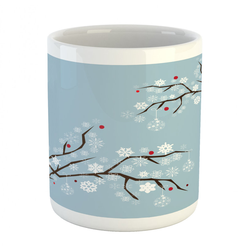 Tasse à café snowy trees