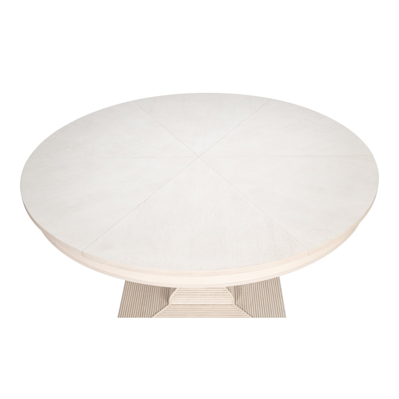 Kelso Equestrian Round Solid Wood Dining Table, 30"H x 55"L x 55"W, Working White