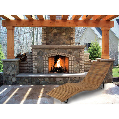 Tricia Teak Chaise Lounge by Millwood Pines